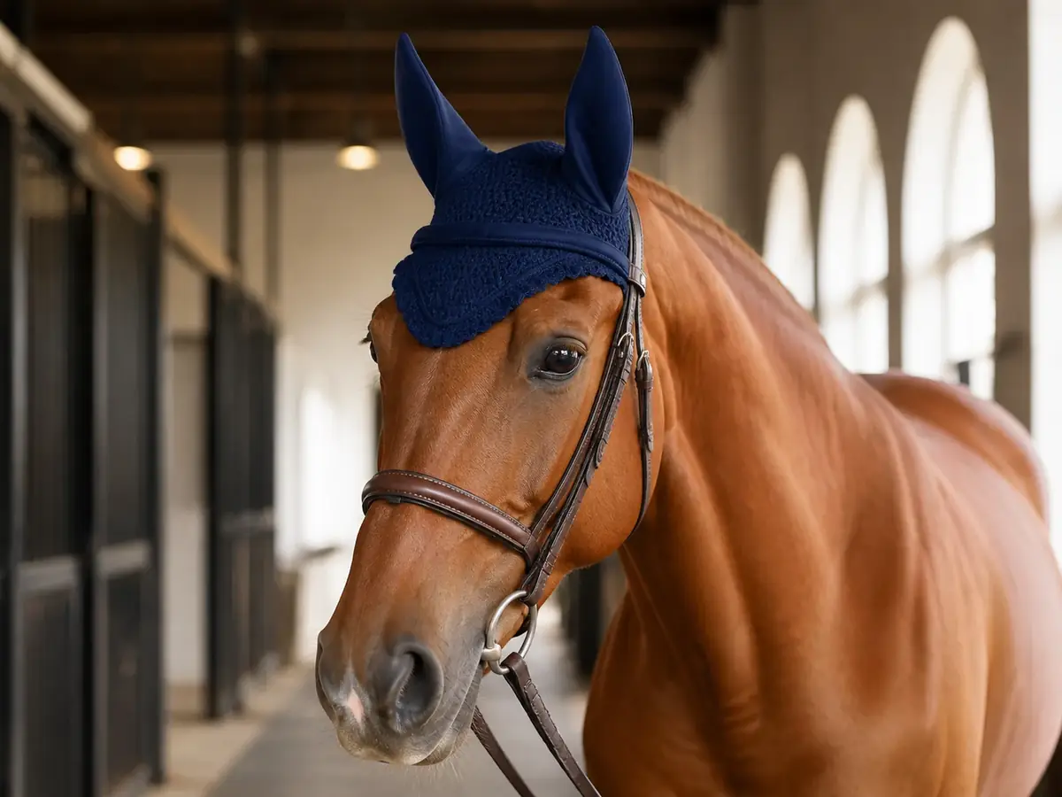 Classic knitted horse ear bonnet